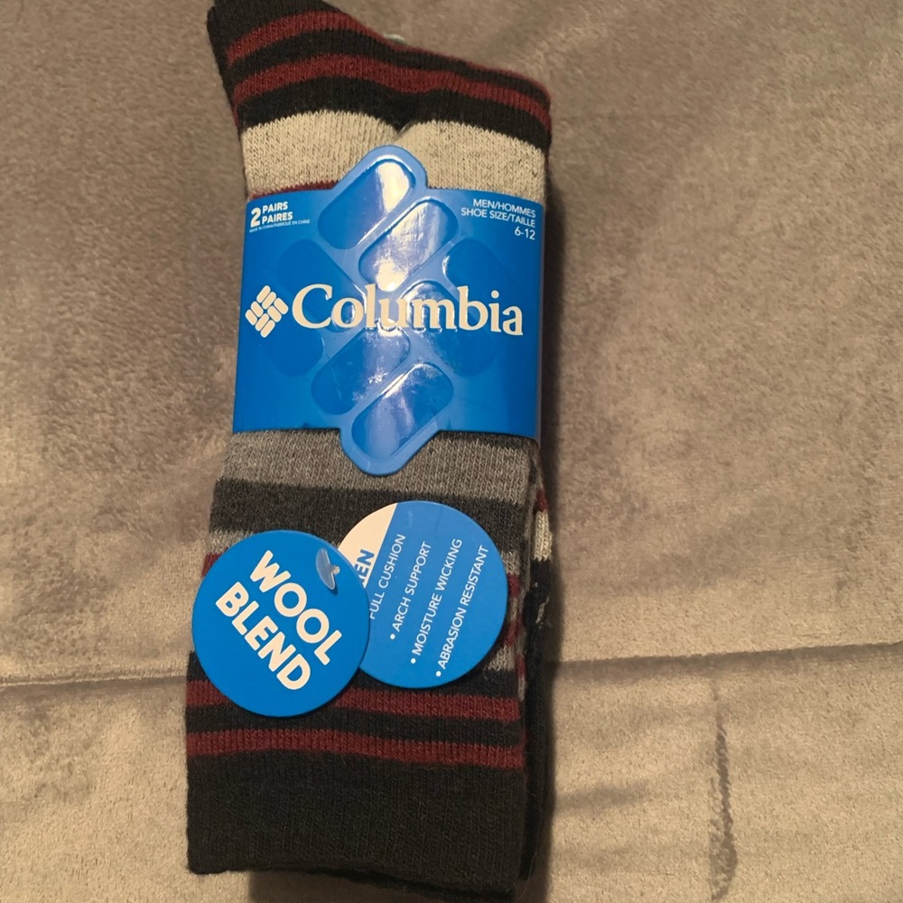 Columbia wool blend socks